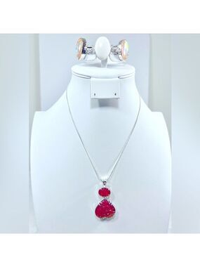 Triplet Opal & White Jasper 925 Pendant & Bracelet Set ONLY